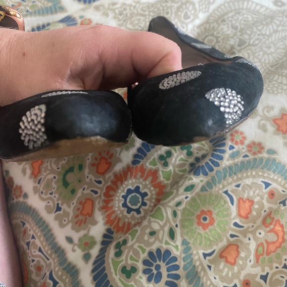 Kate Spade black and rhinestone suede flats - Picture 5 of 6